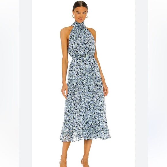 SABINA MUSAYEV Matilda Dress in Blue Print - Picture 1 of 4